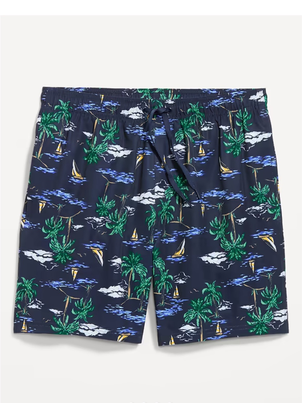 Old Navy Men's Navy Tropical Print Swim Shorts